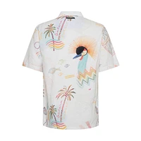 Sunset Sahara Cotton & Linen Short-Sleeve Shirt