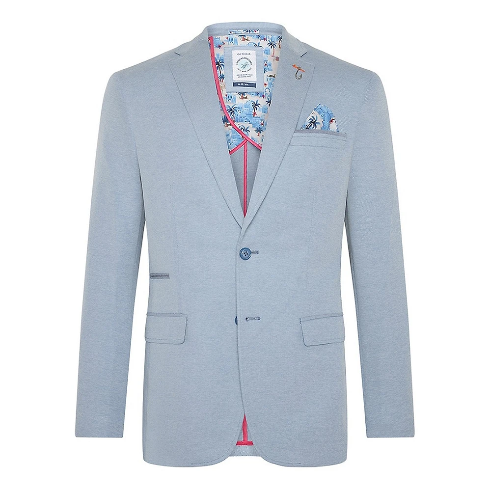 Piqué-Knit Blazer