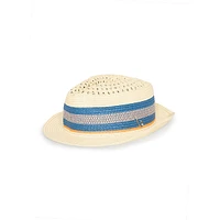 Multi-Stripe Straw Hat