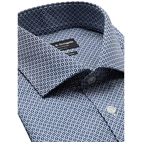 Fils Modern-Fit Retro Geo Poplin Dress Shirt