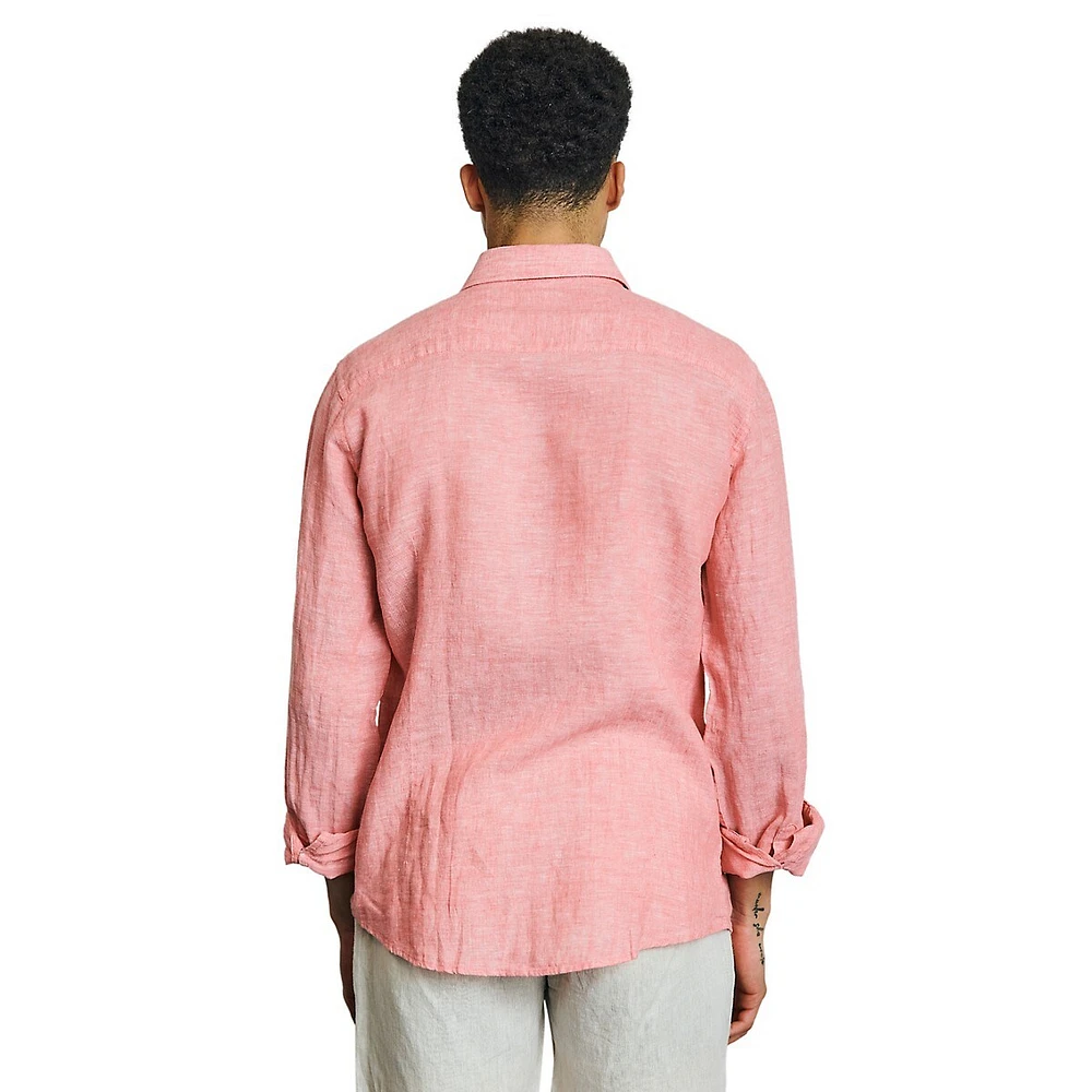 Chemise en lin et coton à coupe décontractée moderne Antonelli