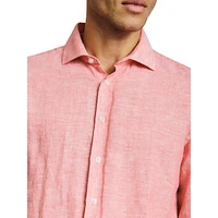 Chemise en lin et coton à coupe décontractée moderne Antonelli