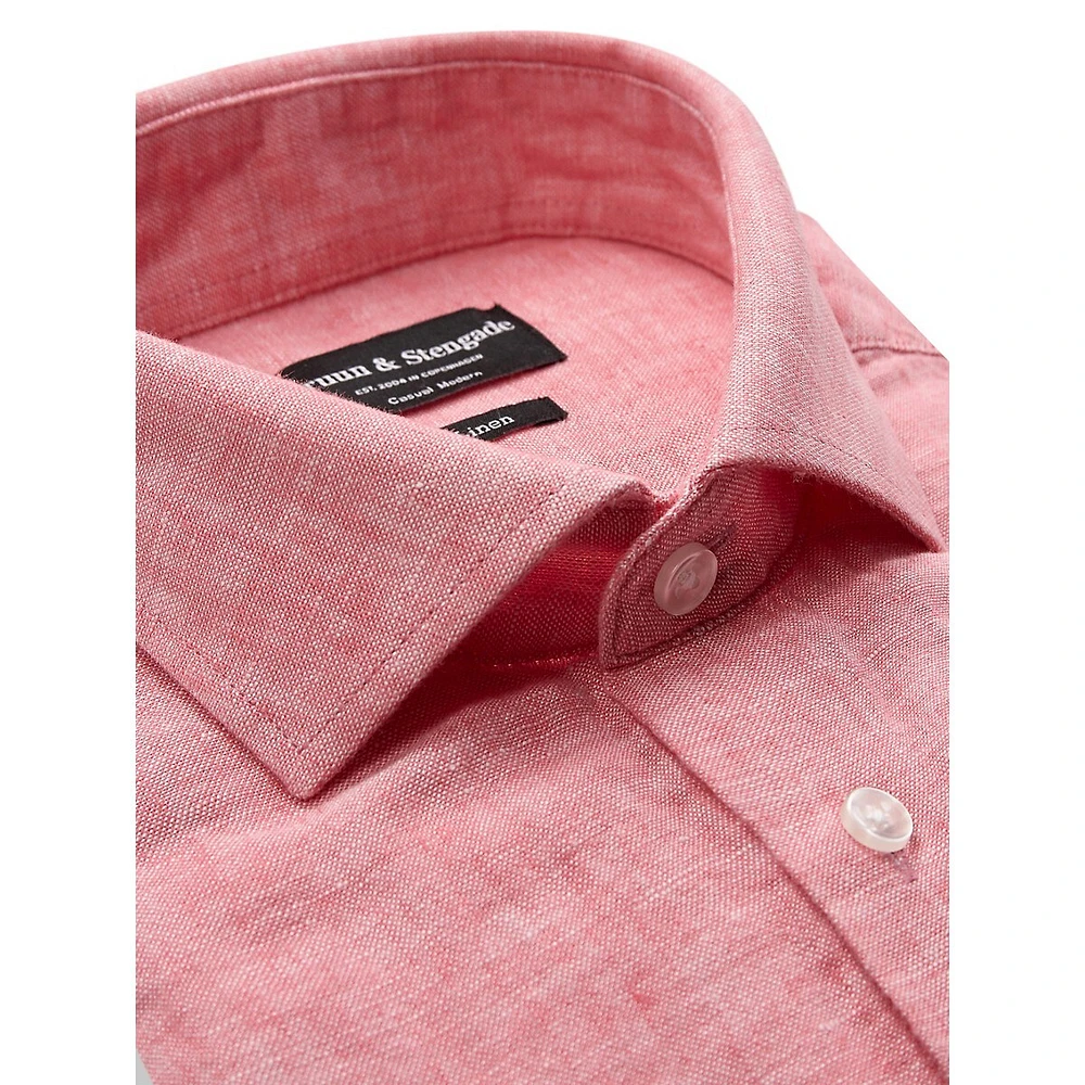 Chemise en lin et coton à coupe décontractée moderne Antonelli