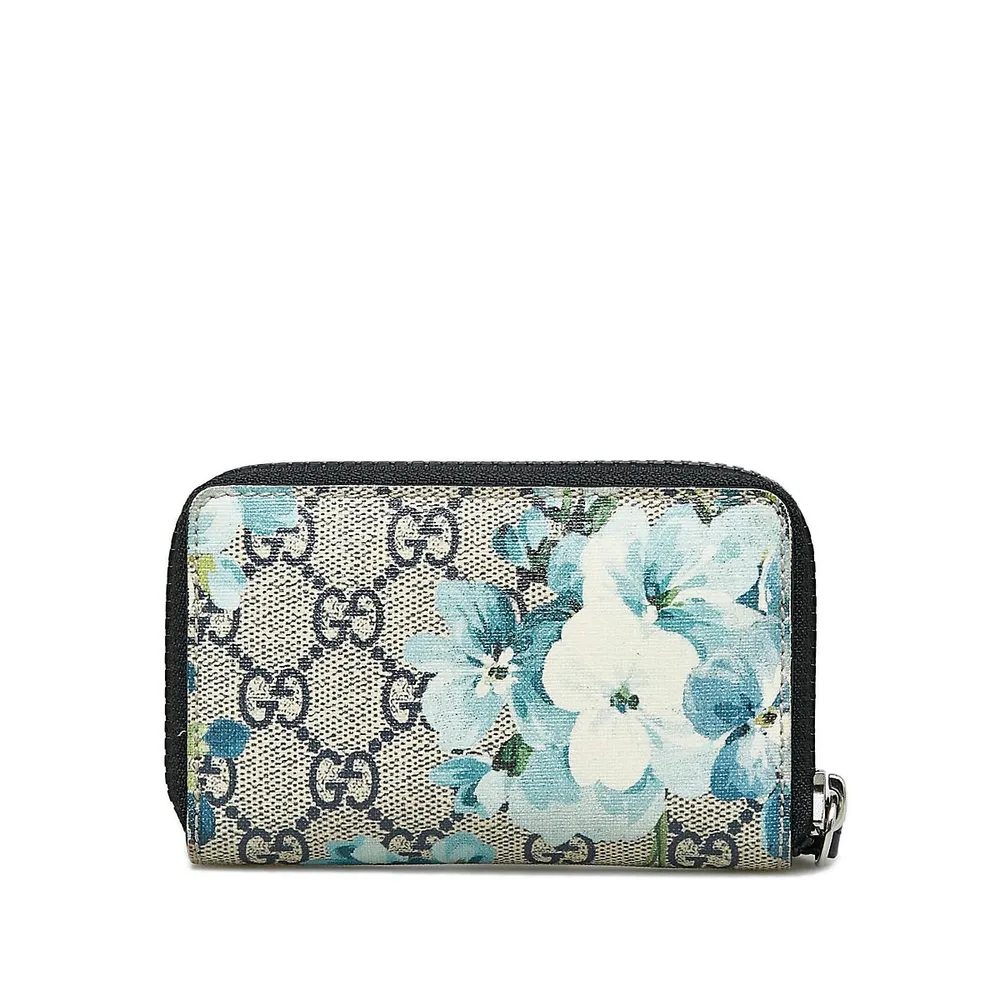 Gucci GG Supreme Monogram Blooms Large Zip Pouch