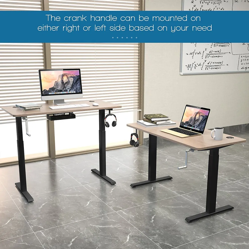 Costway Electric Adjustable Standing Desk Stand up Workstation w/Control  Black