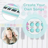 37-key Toy Keyboard Piano Electronic Musical Instrument Blue/pink