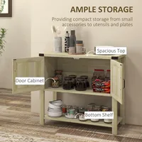 2-door Kitchen Storage Cabinet With Bottom Shelf