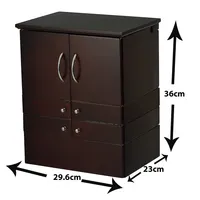 Table Top Mirrored Jewelry And Accessory Storage Box (brown)