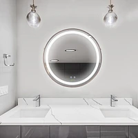 Wall Mounted Led Round Bathroom Mirror
