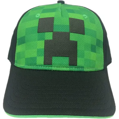 Mincraft Creeper Face Boys Snapback Hat