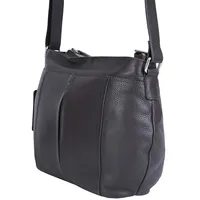 Pebbled Scarlet Crossbody Hobo Bag