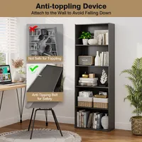 5-shelf Storage Bookcase Modern Multi-functional Display Cabinet Furniture