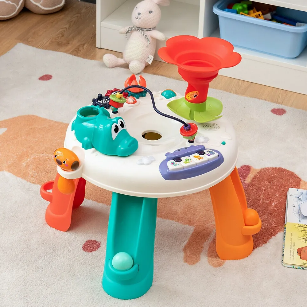 Baby Toys Age 12+ Months Music Activity Tabletoddler Learn Table W/ Light & Songs