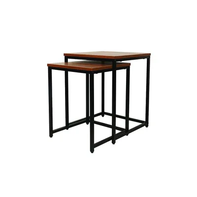 Set Of 2 Square Side Tables, From The Ross Collection