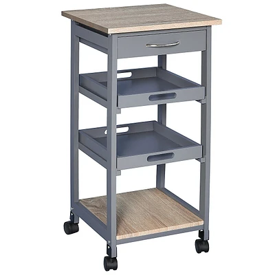 4-tier Kitchen Cart Island With Pull Out Trays