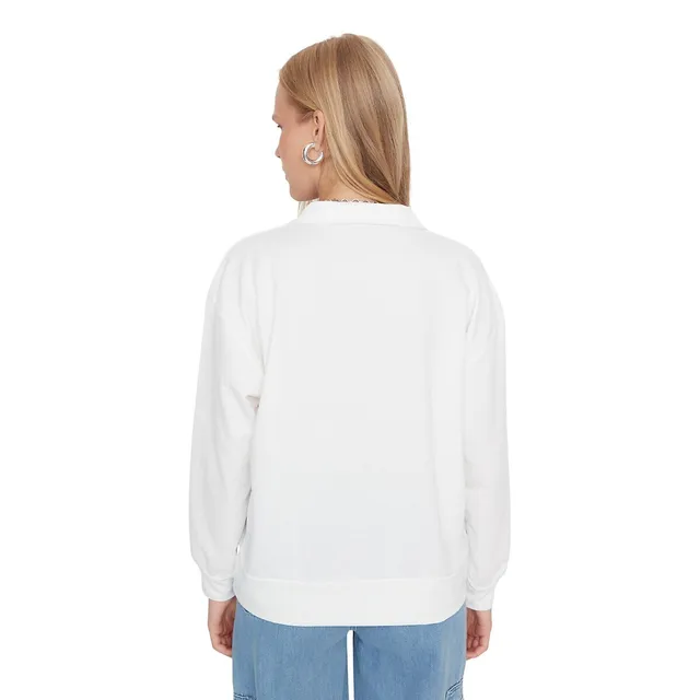 Women's Kansas City Royals DKNY Sport Royal Lily V-Neck Pullover