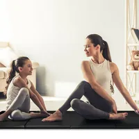 4'x8'x2" Folding Gymnastic Tumbling Mat W/handles Fitness Yoga Aerobics Exercise