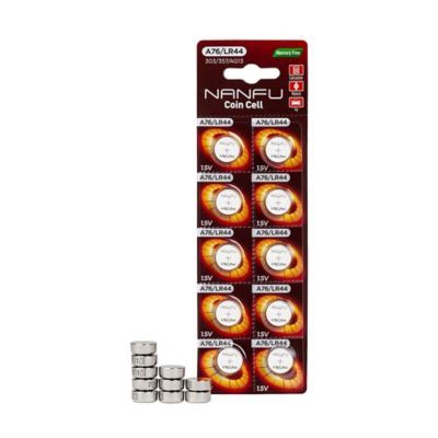 10 Pack Lr44/a76 Coin Cell Batteries