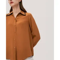 Women's Contrast Piping Silk Willow Shirt