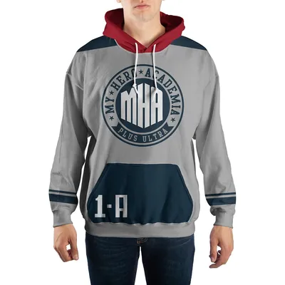 My Hero Academia Plus Ultra Mha 1-a Emblem Grey Hoodie Sweater