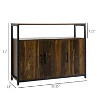 Sideboard Buffet Cabinet With Adjustable Shelves