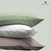 Highland Feather 100% French Linen Pillow Cases - Set Of 2 Pillowcases Bedding Classic Luxury Ultra-soft & Breathable