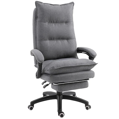Linen Office Chair With Adjustable Height