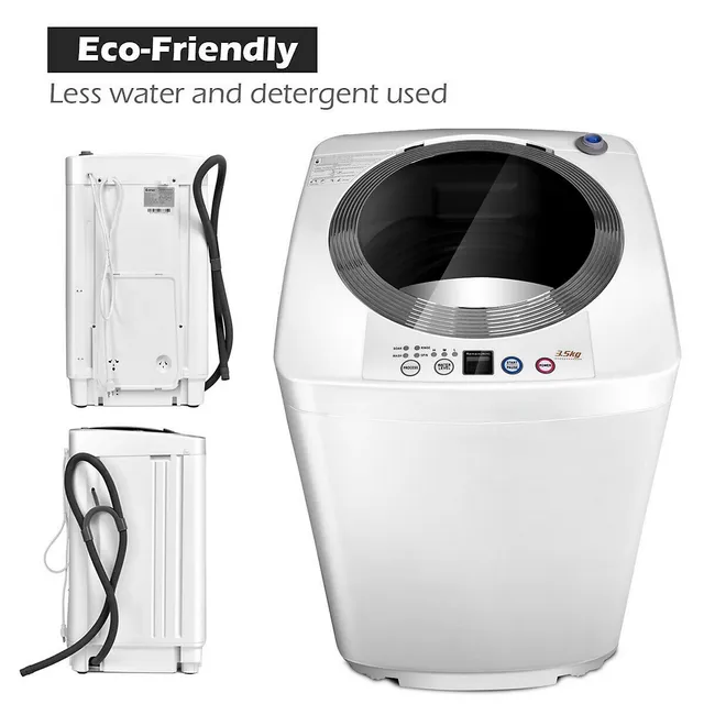 Costway 1350W Electric Compact Laundry Dryer 13.2 lbs Clothes Dryer 5 - See Details - White