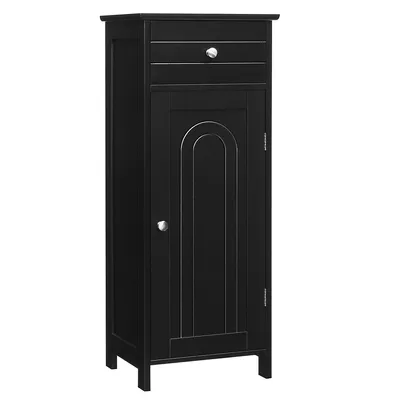 Bathroom Floor Cabinet Storage Organizer Free-standing W/ Drawer