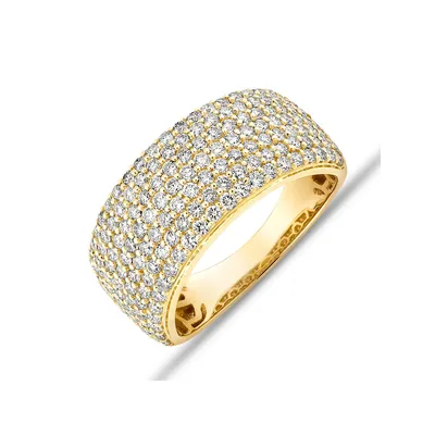 Pave Ring With 1.50 Carat Tw Of Diamonds In 10kt Yellow Gold