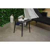 Square Side Table For Outdoor, 16" X 16" X 16", Aluminum Frame