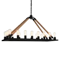 Ganges 18 Light Up Chandelier With Black Finish