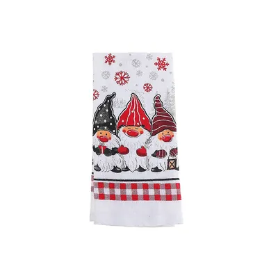 Christmas Hand Towel Triple Gnome - Set Of 6