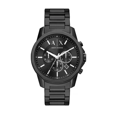 Men's Chronograph, Black-tone Stainless Steel Watch