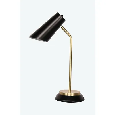 Matte Black Gold Task Lamp