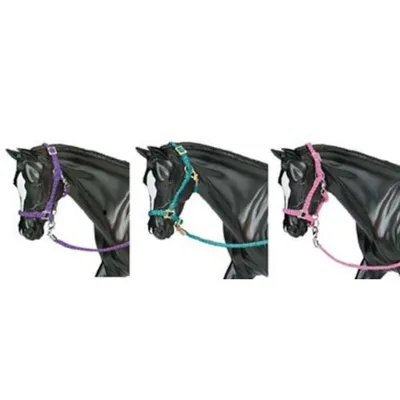 Traditional: Hot Colored Nylon Halters - 3 Piece Assortment