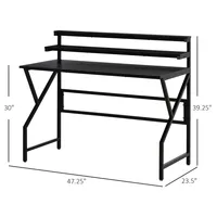 47" Computer Desk With Elevate Shelves
