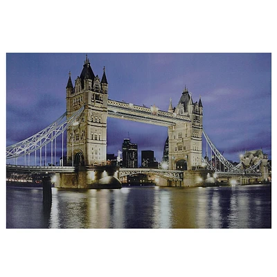 Led Lighted Famous London Bridge Canvas Wall Art 15.75" X 23.5"