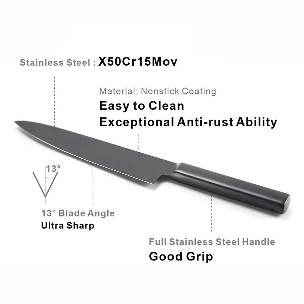 Costway 15pcs Knife Set Stainless Steel Knife Block Set w/ Ergonomic Handle  