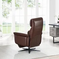 Flair 30.5 In. Manual Headrest Top Grain Leather Power Recliner