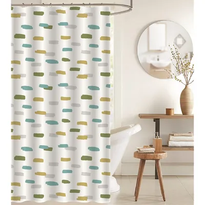 Peva Shower Curtain With 12 Polyresin Hooks Hyphen