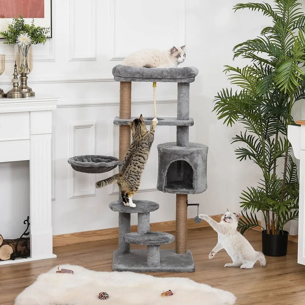 Cat Tree, 47 Inches Multi-level Cat Tower For Indoor Cat