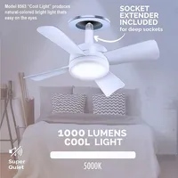 Socket Celling Fan With Light And Remote Control
