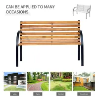 48" 2-person Wooden Garden Bench