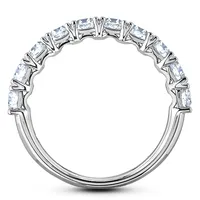 14k White Gold 2.02 Cttw Square Cushion Cut Canadian Diamond Anniversary Wedding Ring