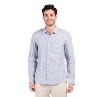 Long Sleeve Sky Blue Linen Shirt