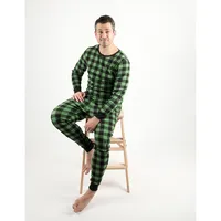 Two Piece Cotton Pajamas Plaid