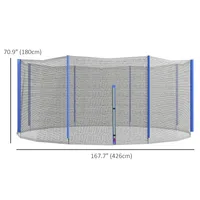 Trampoline Net For 14ft Rond Trampoline With 8 Poles