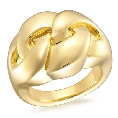 18kt Gold Plated Braided Electroform Ring