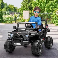 12v Jeep With Angry Face Grill Kids Ride On Car Toy Lights And Remote Control